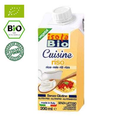 Crema vegetala din orez pentru gatit Isola Bio, 200 ml, AbaFoods