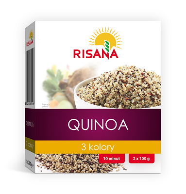 Crupe prajite de orz cu quinoa in 3 culori, 2x100 g, Risana