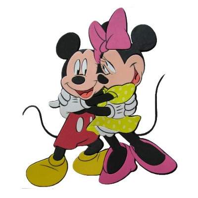 Decoratiune din spuma, Mickey si Minnie, SRMK00166, Disney