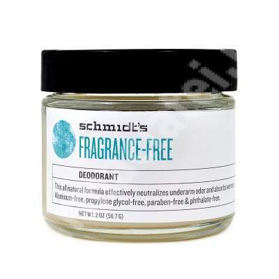 Deodorant fara miros, Fragrance Free, 56.7 g, Schmidt's