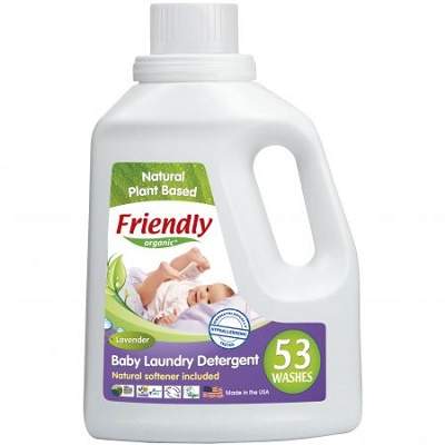 Detergent de rufe pentru bebe, cu lavanda si musetel, 1567 ml, Friendly Organic