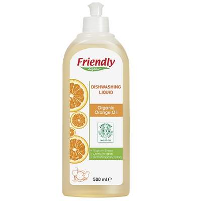 Detergent de vase cu portocale, 500 ml, Friendly Organic