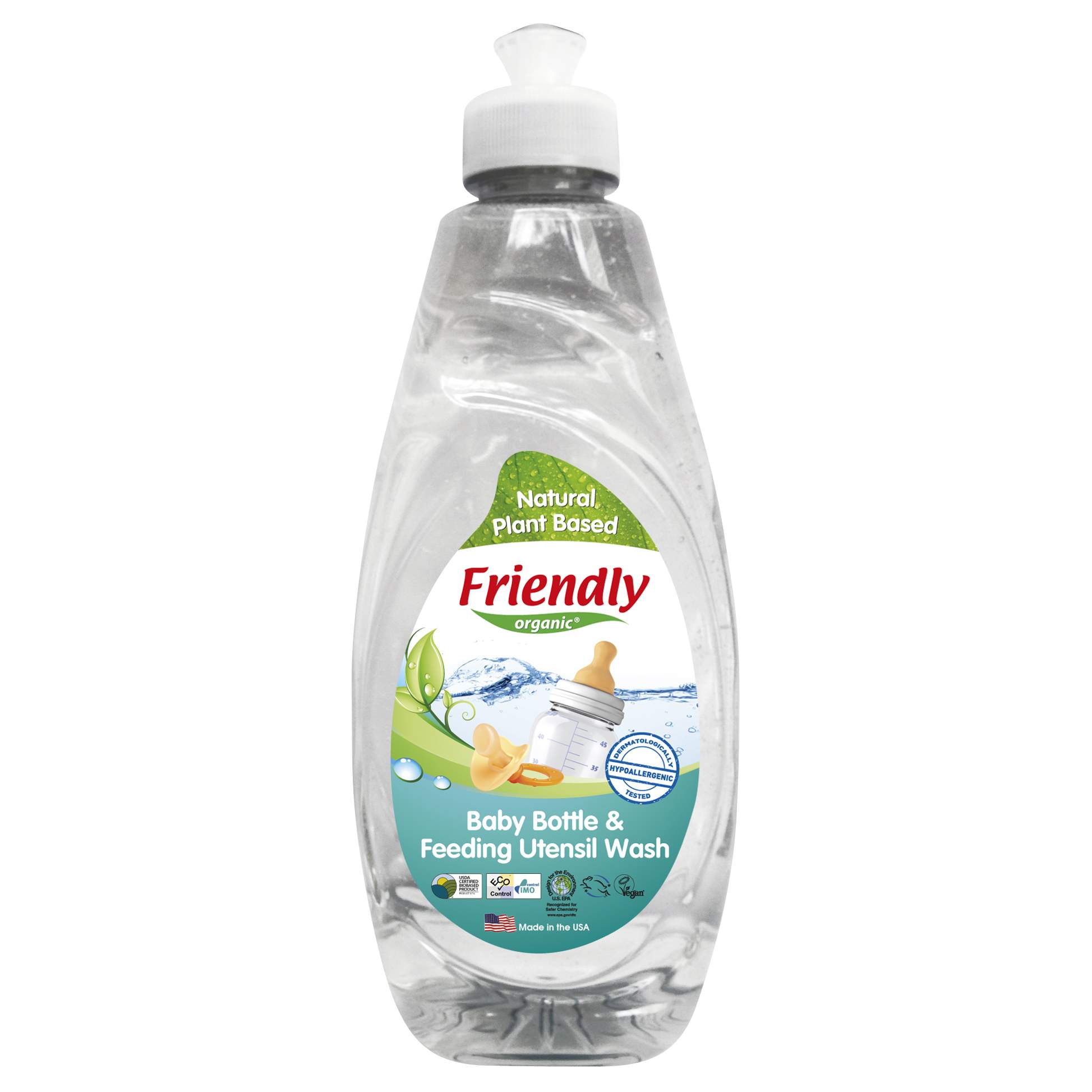 Detergent de vase si biberoane fara miros, 414 ml, Friendly Organic