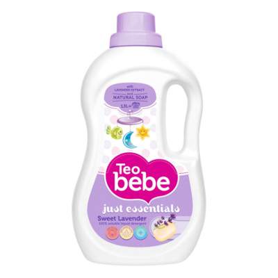 Detergenti lichid de haine cu lavanda Teo Bebe Just Essentials, 1.5 L, Ficosota Sintez