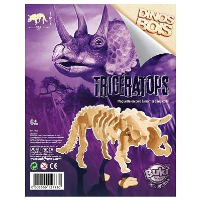 Dinozaur Triceratops, joc educativ, +6 ani, Buki