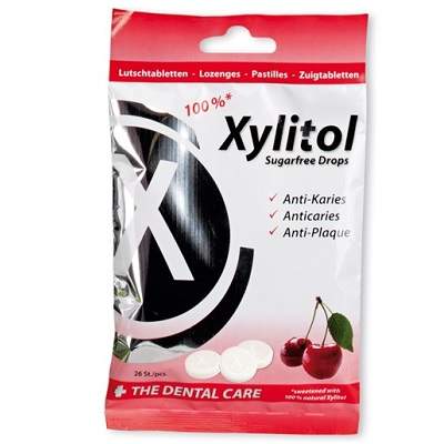 Drops-uri anticarie cu Xylitol, aroma de cirese, 60 g, Miradent
