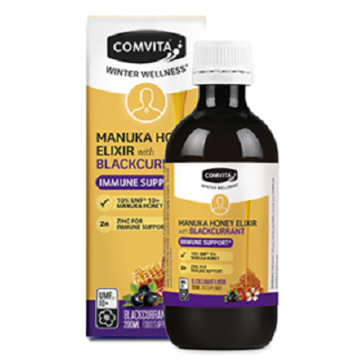 Elixir cu miere de Manuka si coacaze negre, 200ml, Comvita