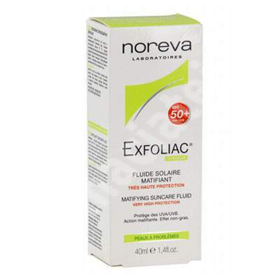 Exfoliac fluid matifiant SPF50, 40 ml, Noreva