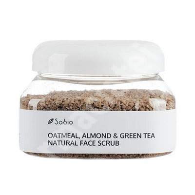Exfoliant facial cu oatmeal, almond si green tea, 236 ml, Sabio