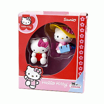 Figurine Hello Kitty Shopping Girl si Valentine, Bullyland