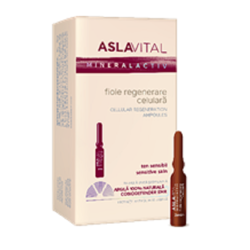 Fiole regenerare celulara MineralActiv AslaVital, 7x2 ml, Farmec