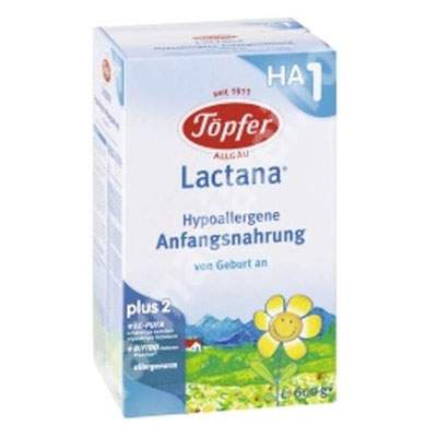 Formula lapte hipoalergenic Lactana HA1, 600 g, Topfer
