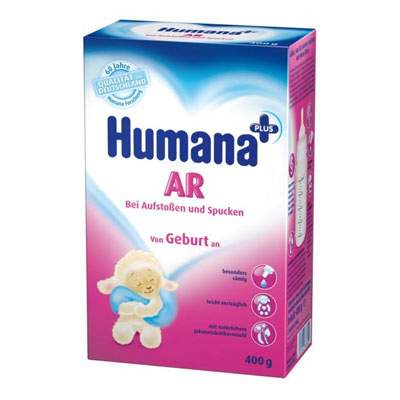 Formula lapte praf anti-regurgitare AR, Gr. 0 luni, 400 g, Humana