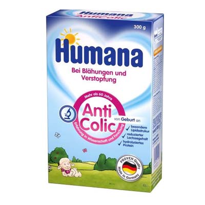 Formula lapte praf AntiColic, Gr. 0 luni, 300 g, Humana