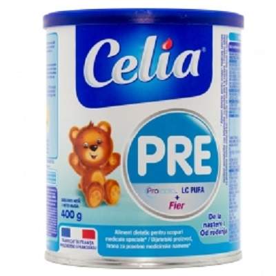 Formula Pre de lapte de la nastere pentru prematuri, 400 g, Celia