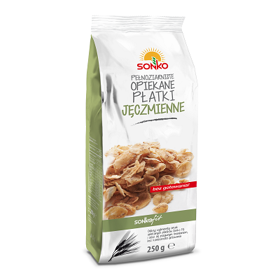 Fulgi de cereale din orz prajit, fara zahar, 250 g, Sonko