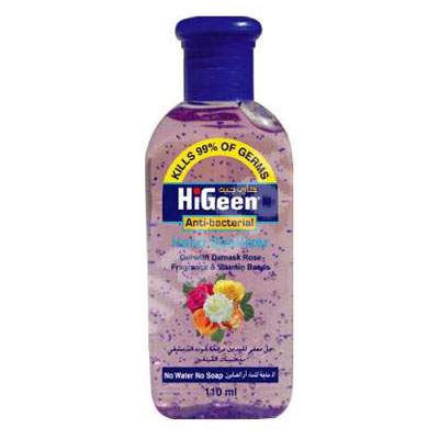 Gel antibacterian pentru maini cu Trandafiri, 110 ml, Higeen