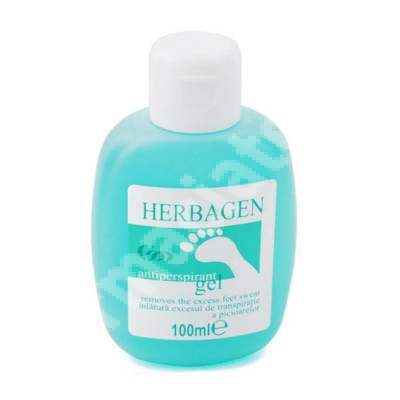 Gel antiperspirant pentru picioare, 100 ml, Herbagen