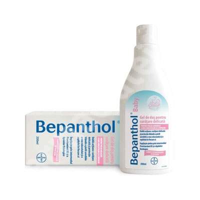 Gel de dus pentru curatare delicata Bepanthol Baby, 200 ml, Bayer