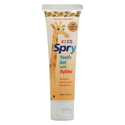 Gel gingival aroma capsuni si banane Spry, 60 ml, Xlear