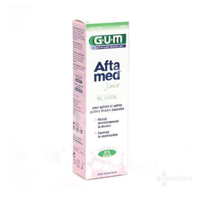Gel Junior Aftamed cu aroma de guma de mestecam, 12 ml, Sunstar Gum
