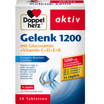 Glucozamina 1200 + Vit C+D+E+K, Doppel Herz, 30 tablete, Queisser Pharma