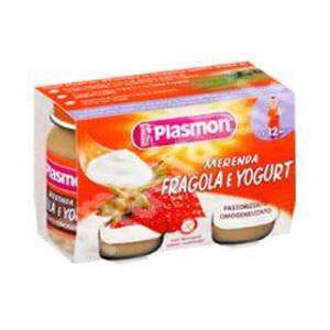 Gustare capsuni si iaurt fara gluten, Gr. +12 luni, 2x120 g, Plasmon