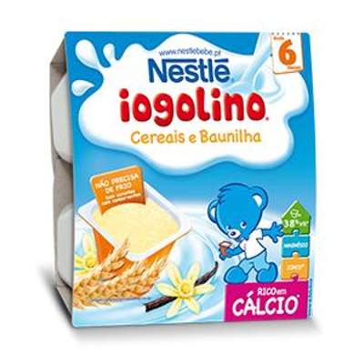 Gustare gris cu lapte Iogolino, 6-36 luni, 4x100 g, Nestle