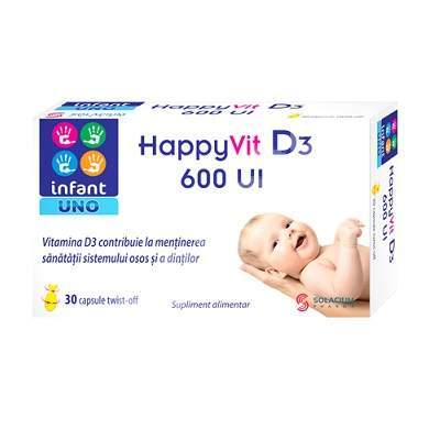 Happy Vit D3 600 UI, 30 cps, Infant Uno