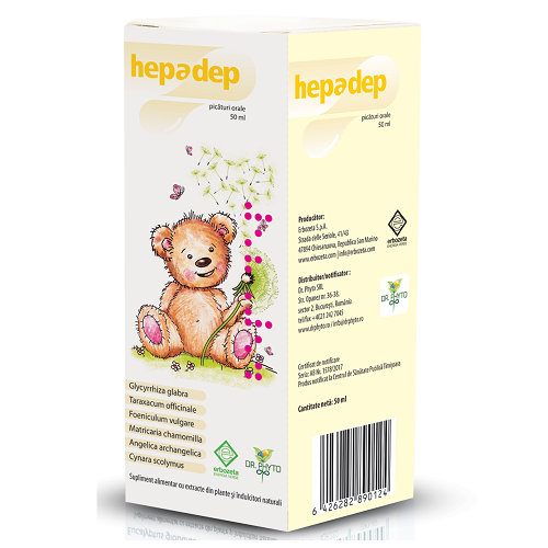 HepaDep Picaturi, +6 luni, 50 ml, Dr Phyto