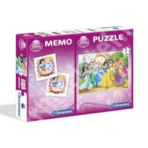 Joc de memorie si puzzle Printese, 60 piese, CL07906, Clementoni