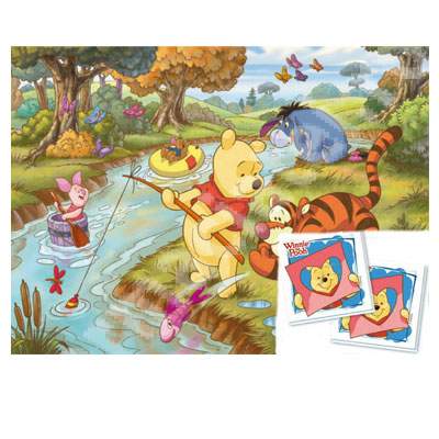 Joc puzzle de memorare Winnie the Pooh, 60 piese, CL07904, Clementoni