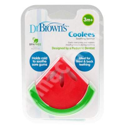 Jucarie dentitie in forma de pepene rosu Coolees, Dr. Browns