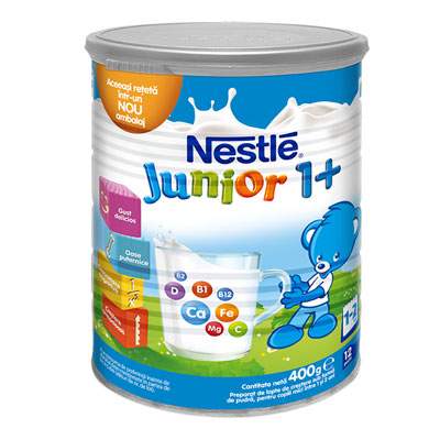 Formula de lapte praf, de crestere - Junior 1+, +1 an, 400 g, Nestle