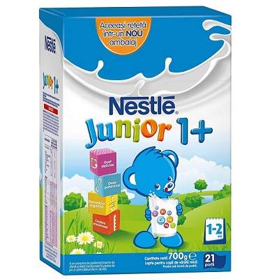 Junior 1+ Formula de lapte praf de crestere, +1 an, 700 g, Nestle