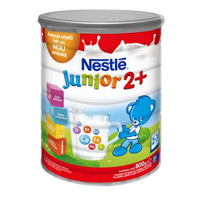 Junior 2+ Formula de lapte praf de crestere, +2 ani, 800 g, Nestle