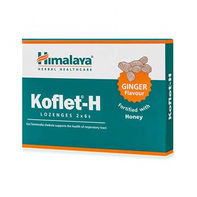 Koflet-H cu aroma de ghimbir, 12 pastile, Himalaya