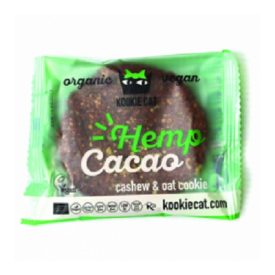 Cookie Bio cu seminte de canepa fara gluten, 50 g, Kookiecat