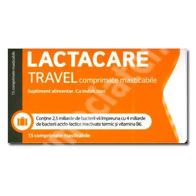 Lactacare Travel, 15 comprimate masticabile, Actavis
