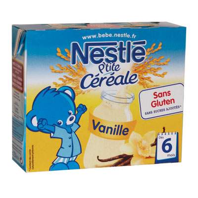 Lapte cu cereale si vanilie P'tite, +6 luni, 2x250 ml, Nestle