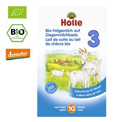 Lapte de capra Organic Formula 3, Gr. 10 luni, 400 g, Holle Baby Food