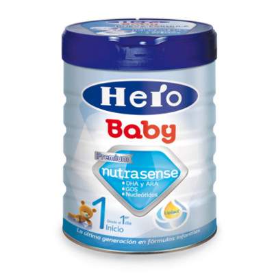 Lapte de continuare Premium Nutrasense 1, 0-6 luni, 800 g, Hero Baby