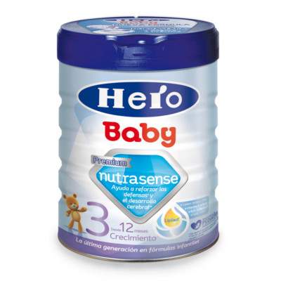 Lapte de continuare Premium Nutrasense 3, 1-3 ani, 800 g, Hero Baby
