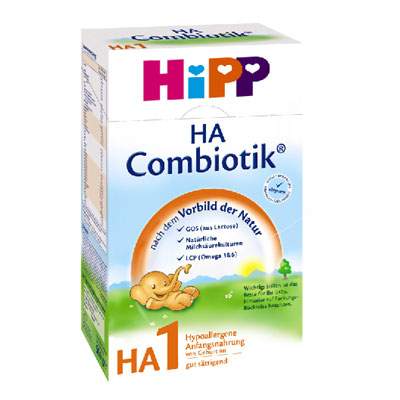 Lapte de inceput hipoalergenic Combiotik Formula HA1, Gr. 0-6 luni, 500 g, Hipp