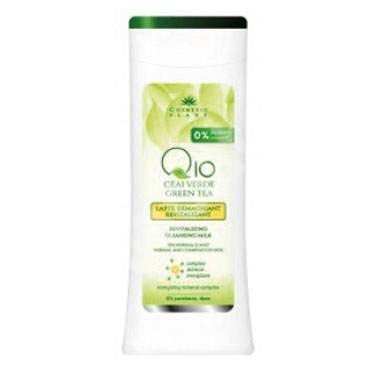 Lapte demachiant revitalizant cu Q10 si ceai verde pentru ten normal-mixt, 200 ml, Cosmetic Plant