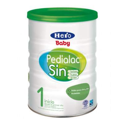 Lapte fara lactoza Pedialac Sin 1, +0 luni, 800 g, Hero Baby