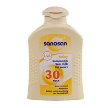 Lapte pentru protectie solara SPF 30, 200 ml, Sanosan