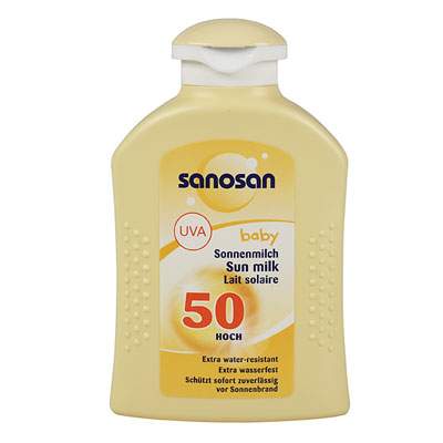 Lapte pentru protectie solara SPF 50, 200 ml, Sanosan