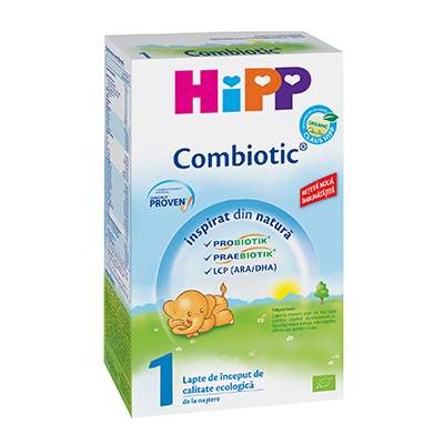 Lapte praf de inceput Combiotic Bio Formula 1, Gr. 0-6 luni, 300 g, Hipp