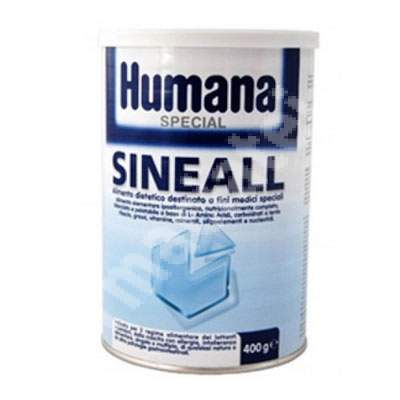 Lapte praf Sineall pentru sugari cu intoleranta si alergii severe, Gr. 0 luni, 400 g, Humana